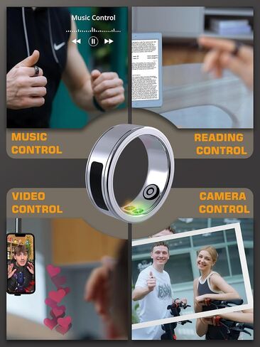 Health Tracker Smart Ring Ring Tracker Ring for Men Women Control Control Heart Rate Blood Oxygen Tracker Care (10) in Saudi Arabia