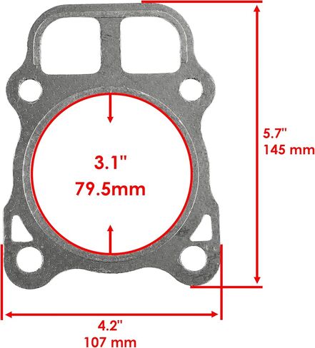 Caltric Head Gasket Compatible with Kohler CH17 CH18 CH19 CH20 18-25 HP Engines 24-841-01-S in Saudi Arabia