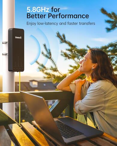 2.4G و 5G Dual Band Wireless Bridge ، IP65 Outdoor Point to Point WiFi Bridge CPE مع 2 1000 ميجابت في الثانية RJ45 ، هوائي عالي الأداء 16DBI ، 5 كيلومترات طويلة المدى ، 24 فولت Poe Power ، لمرآب متجر الحظيرة in Kuwait