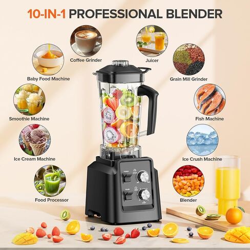 Blenders for Kitchen, Smoothie Maker, 68 oz.Pitcher, 1800 Peak Watts, Professional Blender for Ice Crush, Frozen Drinks in Saudi Arabia