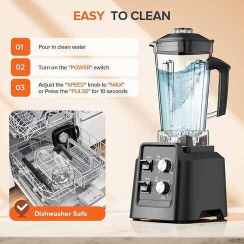 Blenders for Kitchen, Smoothie Maker, 68 oz.Pitcher, 1800 Peak Watts, Professional Blender for Ice Crush, Frozen Drinks in Saudi Arabia