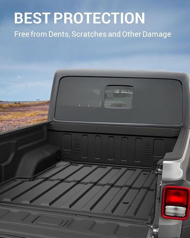 Ecarzo 2025 Upgraded Bed Mat Compatible with 2025-2019 Chevrolet Silverado/GMC Sierra 2500 3500 HD Accessories 6.8FT Bed Liner Pick Up Cargo Mat, All Weather Protection TPE Heavy Duty Trunk Bed Mat in Kuwait