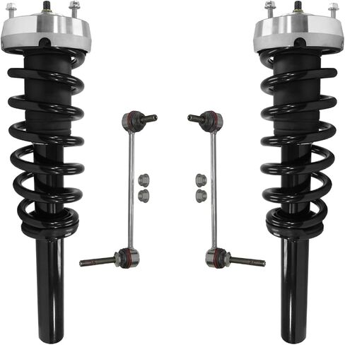 Detroit Axle - Front Struts Sway Bars for 2007-2013 BMW X5 2008-2014 X6, 2 Struts with Coil Spring Assembly 2 Stabilizer Sway Bar End Links 2009 2010 2011 2012 Replacement Suspension Kit in Saudi Arabia