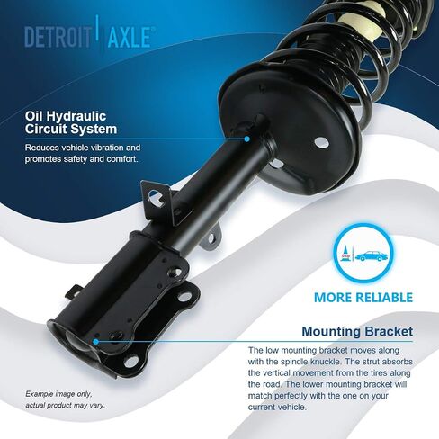 Detroit Axle - Struts Kit for 1993-2002 Toyota Corolla Chevrolet Geo Prizm ، 4 Struts and Coil Spring Assembly 4 Sway Bar Links leincs repection incl in Saudi Arabia