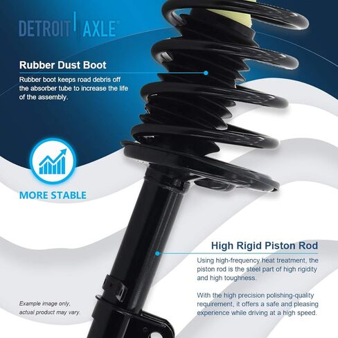 Detroit Axle - Struts Kit for 1993-2002 Toyota Corolla Chevrolet Geo Prizm ، 4 Struts and Coil Spring Assembly 4 Sway Bar Links leincs repection incl in Saudi Arabia