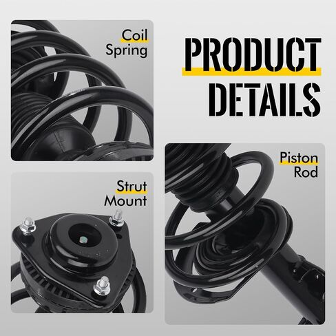 KUSATEC Front Pair Complete Struts Shock Absorber fit for 2008-2016 Chrysler Town & Country, 2008-2019 Dodge Grand Caravan, 171128L 171128R Struts with Coil Spring Assemblies in Saudi Arabia