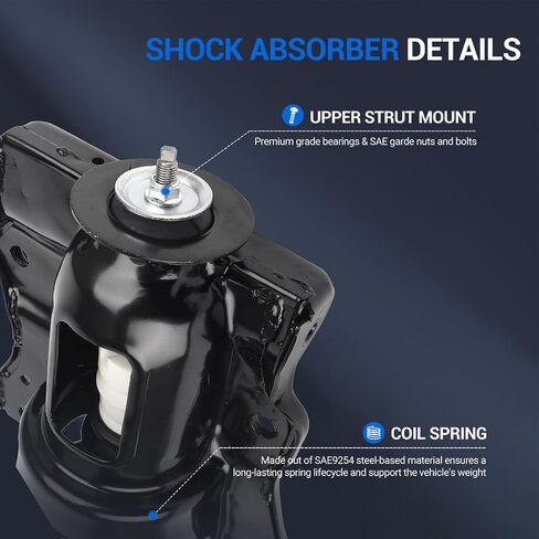 Autoround 15071 15072 Rear Complete Shock Absorber Compatible with Hyundai& Kia Sonata Optima XG350 XG300 Magentis 2000 2001 2002 2003 2004 2005 2006, Left & Right Struts with Coil Spring Assembly in Saudi Arabia