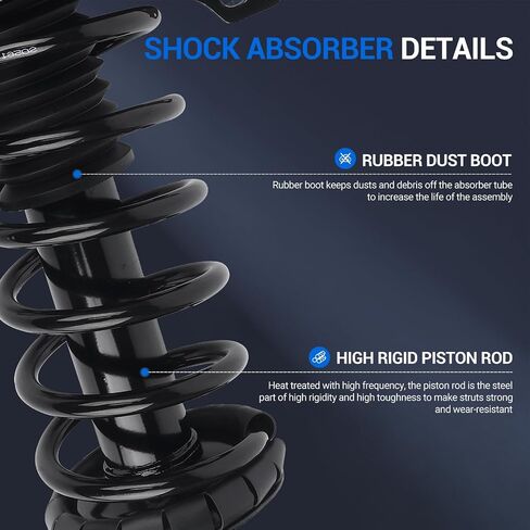 Autoround 15071 15072 Rear Complete Shock Absorber Compatible with Hyundai& Kia Sonata Optima XG350 XG300 Magentis 2000 2001 2002 2003 2004 2005 2006, Left & Right Struts with Coil Spring Assembly in Saudi Arabia