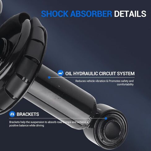 Autoround 15071 15072 Rear Complete Shock Absorber Compatible with Hyundai& Kia Sonata Optima XG350 XG300 Magentis 2000 2001 2002 2003 2004 2005 2006, Left & Right Struts with Coil Spring Assembly in Saudi Arabia