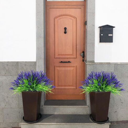 24PCS Artificial Flowers for Outdoors – UV Resistant Fake Flowers, Lavender Artificial Flowers Plastic Faux Plants for Garden Home Porch Hanging Planters Window Box Decor in Saudi Arabia
