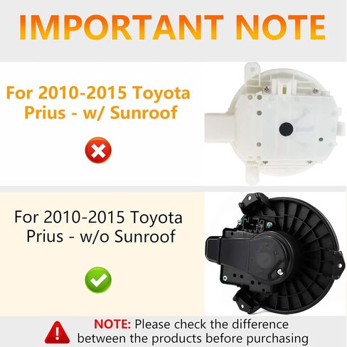 HVAC Heater Blower Motor لتويوتا كورولا مع أوتوماتيكي 2009-2019 ، بريوس 2010-2015 W/O Hatchback ، لعام 2012-2017 Prius V ، لتويوتا RAV4 2006-2018 ، لكورولا IM 17-18 (3 دبابيس فقط) in Saudi Arabia