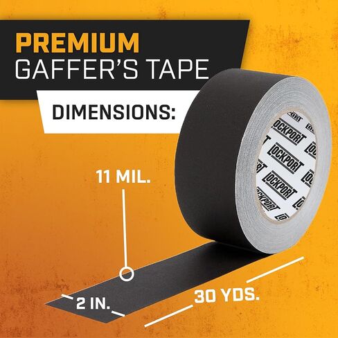 Lockport 5-Pack Multicolor Fluorescent Gaffers Tape - Spike Tape 1/2 Inch X 20 Yards - Multipurpose Bright Colors - Colored Neon Gaff - No Residue - Easy to Tear in Kuwait