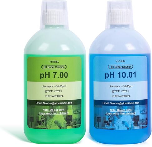 pH Calibration Solution, 4.00 7.00 & 10.01 pH Buffer Calibration Solution, Each 500mL(16.9Fl oz) pH Calibration Packets for All pH Tester, pH Buffer Solution Kit, pH Meter Calibration Solution in Kuwait