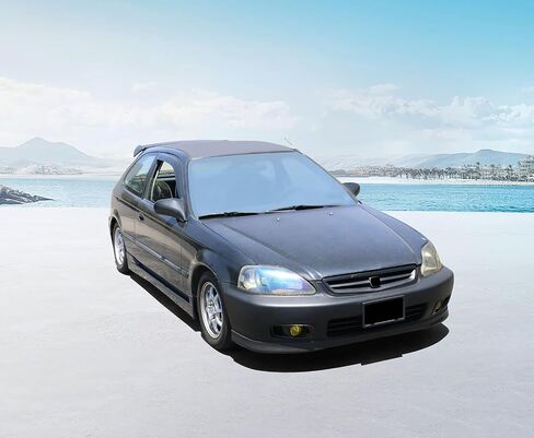 Side Skirts Compatible with 1996-2000 Honda Civic, CS Style Black PU Sideskirt Rocker Moulding Air Dam Chin Diffuser Bumper Lip Splitter by IKON MOTORSPORTS, 1997 1998 1999 in Saudi Arabia