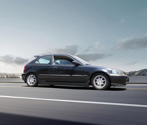 Side Skirts Compatible with 1996-2000 Honda Civic, CS Style Black PU Sideskirt Rocker Moulding Air Dam Chin Diffuser Bumper Lip Splitter by IKON MOTORSPORTS, 1997 1998 1999 in Saudi Arabia