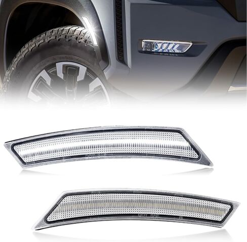 2pcs LED الجانب الأمامي علامة عاكس الضوء العاكس مع الحدود 2022-Up ، ومرب الوفير الأمامي الوفير مصابيح مصابيح مصابيح LINDS المدخن in Kuwait