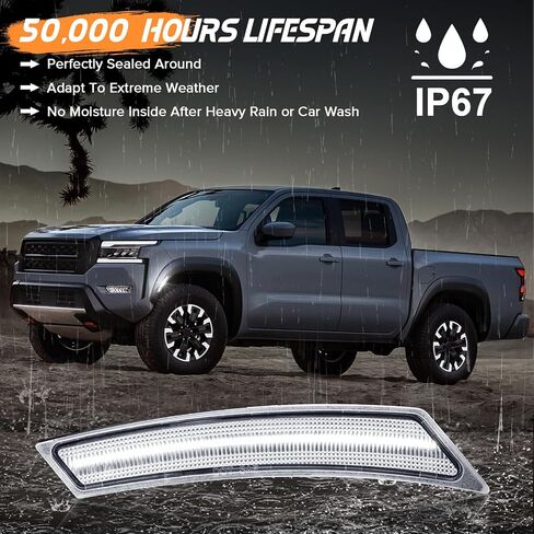 2pcs LED الجانب الأمامي علامة عاكس الضوء العاكس مع الحدود 2022-Up ، ومرب الوفير الأمامي الوفير مصابيح مصابيح مصابيح LINDS المدخن in Kuwait
