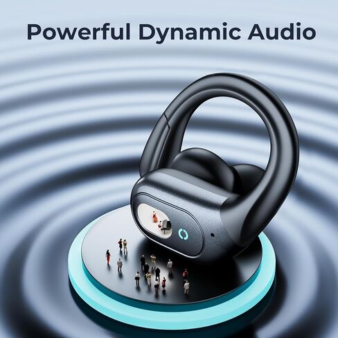 occiam Bluetooth Headphones Wireless Earbuds 90H Playback Sport Ear Buds with LED Display Charging Case in Ear Sweatproof Running Earphones with Earhook for Workout iOS Android Cellphone,Navy Blue in Kuwait