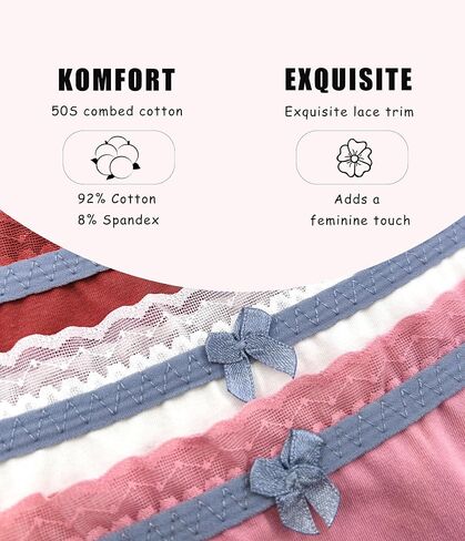 Anliqi Womens Cotton Hipster ملابس داخلية سراويل داخلية للنساء للنساء البيكيني باك باك ناعم ولطيف للتنفس S-3XL in Saudi Arabia