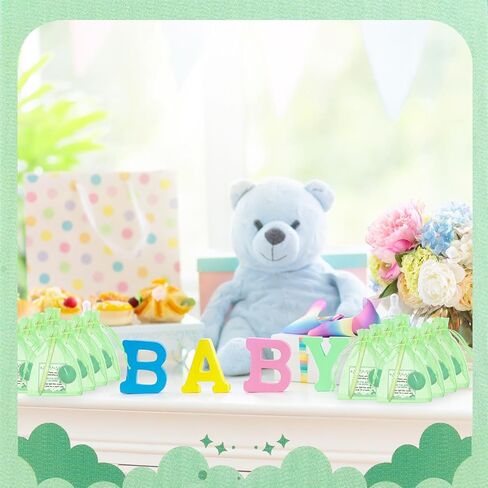 Ctosree 50 Sets Baby Shower Favors for Guests Include 50 Pcs Tea Light Candle Bulk Thank Tag and Chiffon Bag with Drawstring Retractable Ballpoint Pen for Gender Reveal Party Supplies in Saudi Arabia