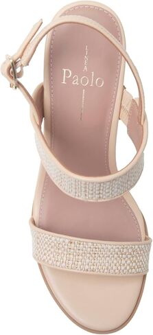 Linea Paolo - EDITH - Womens High Wedge Raffia And Leather Sandals in Saudi Arabia