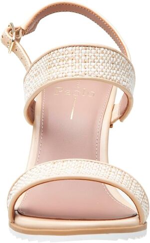 Linea Paolo - EDITH - Womens High Wedge Raffia And Leather Sandals in Saudi Arabia