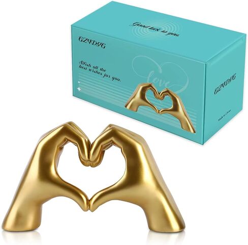 Taylor Lover Merch Gold Heart Hands Sculpture Decults Decortations Gifts غرفة المعيشة غرفة نوم على الجرف المكتب الإكسسوارات المائدة التمثال بوبو الحمام ديكور ديكور ديكور للنساء الفتيات (صغير) in Kuwait