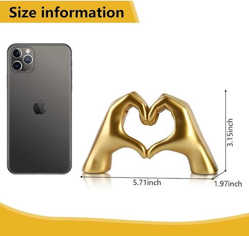 Taylor Lover Merch Gold Heart Hands Sculpture Decults Decortations Gifts غرفة المعيشة غرفة نوم على الجرف المكتب الإكسسوارات المائدة التمثال بوبو الحمام ديكور ديكور ديكور للنساء الفتيات (صغير) in Kuwait