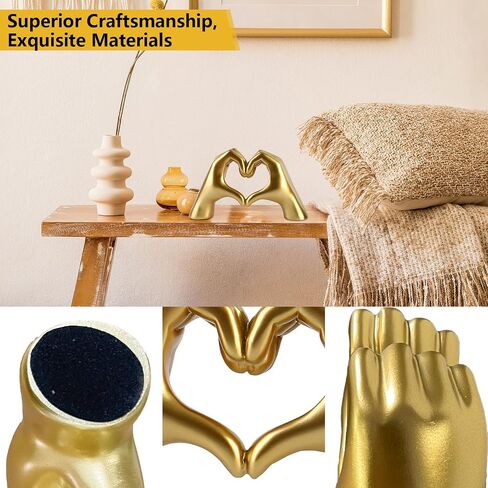 Taylor Lover Merch Gold Heart Hands Sculpture Birthday Decorations Gifts Living Room Bedroom Shelf Desk Coffee Table Accessories Statue Bobo Bathroom Decor Home Décor Accents Women Girls(Small) in Saudi Arabia