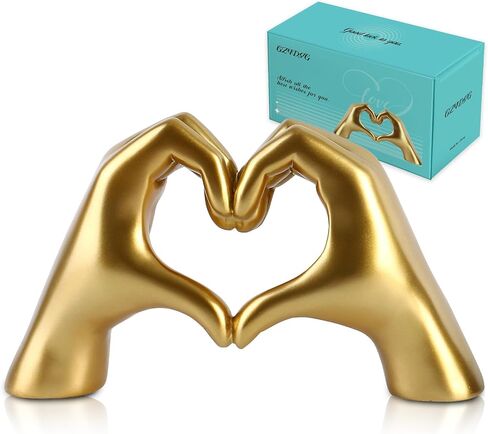 Taylor Lover Merch Gold Heart Hands Sculpture Birthday Decorations Gifts Living Room Bedroom Shelf Desk Coffee Table Accessories Statue Bobo Bathroom Decor Home Décor Accents Women Girls(Small) in Saudi Arabia