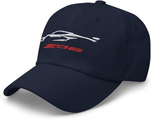 2023 2024 Sports Car Z06 C8 Next Gen Silhouette Silhouette Corvette Drivers Dad Hat Progroeded Buckle Strap Black in Kuwait