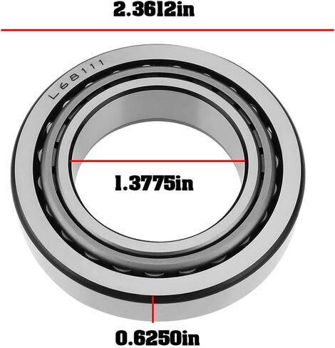 2pcs L68149/L68111 مخروطات المحامل 1.3775x0.6250x2.3612 "للمعدات الصناعية والسيارة الآلية in Kuwait