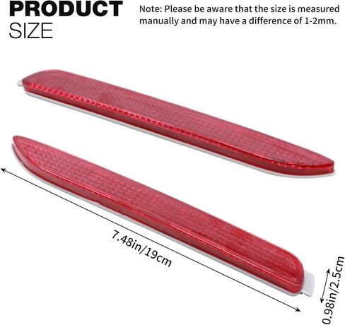 2Pcs 81920-08010 Rear Left Right Bumper Reflector Light Cover, Replacement for Toyota RAV4 Matrix 2009-2021, Replacement for Lexus RC300 NX300 1999-2021, Replaces 81910-08010 in Saudi Arabia