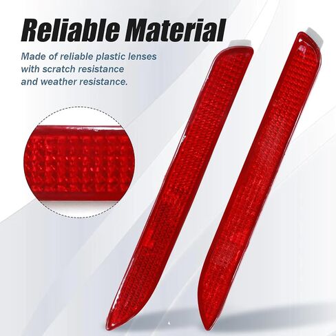 2Pcs 81920-08010 Rear Left Right Bumper Reflector Light Cover, Replacement for Toyota RAV4 Matrix 2009-2021, Replacement for Lexus RC300 NX300 1999-2021, Replaces 81910-08010 in Saudi Arabia