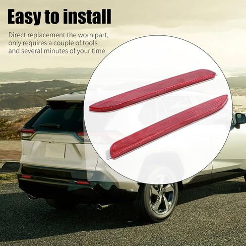 2Pcs 81920-08010 Rear Left Right Bumper Reflector Light Cover, Replacement for Toyota RAV4 Matrix 2009-2021, Replacement for Lexus RC300 NX300 1999-2021, Replaces 81910-08010 in Saudi Arabia