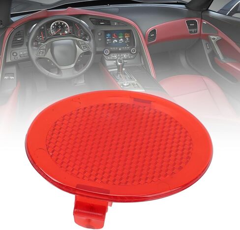 Tbest Round Red Door Reflector Lens,Interior Front Door Trim Reflector Lens 22612756 Inside Door Red Reflector for 1999 to 2005 in Saudi Arabia