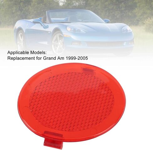 Tbest Round Red Door Reflector Lens,Interior Front Door Trim Reflector Lens 22612756 Inside Door Red Reflector for 1999 to 2005 in Saudi Arabia
