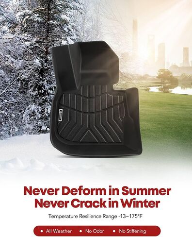 YHTAUTO Floor Mats Fit 2011-2017 BMW X3 F25, 2015-2018 X4 F26 Accessories, TPE All Weather Floor Liner Waterproof Anti-Slip Odorless Custom Fit Car Mats, Interior Car Accessories 1st & 2nd Row Liner in Saudi Arabia