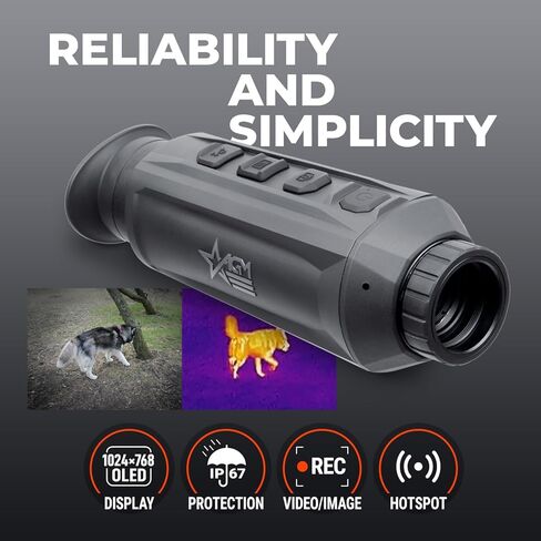 AGM Global Vision TaipanV2 25-384 Thermal Imaging Monocular 20mK, 12 Micron Heat Vision monocular, 384x288 (50 Hz) ir monocular for Hunting. Waterproof IP67 Thermal monocular 16GB Memory, Wi-Fi in Kuwait