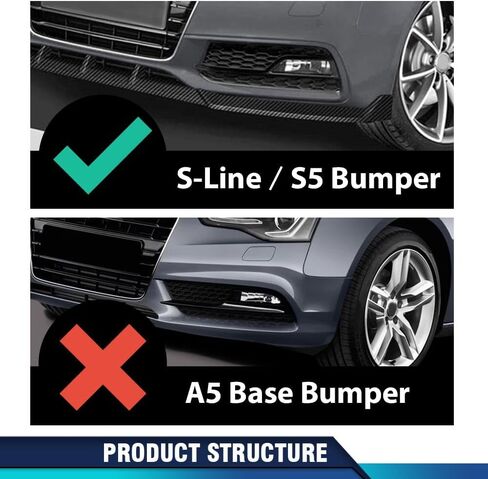 تغطية Pit66 Front Pumper Light Light Cover Trim متوافقة مع Audi A5 S-Line S5 2013-2016/فقط مناسبة لنماذج S5 S5 ، غير ملائمة للإصدار الأساسي A5 8T0807681K ، 8T0807682K Black in Saudi Arabia