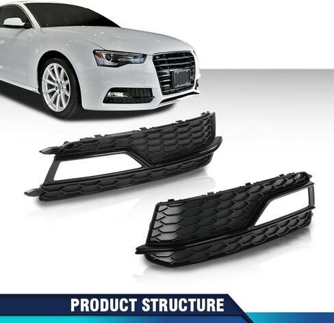 تغطية Pit66 Front Pumper Light Light Cover Trim متوافقة مع Audi A5 S-Line S5 2013-2016/فقط مناسبة لنماذج S5 S5 ، غير ملائمة للإصدار الأساسي A5 8T0807681K ، 8T0807682K Black in Saudi Arabia