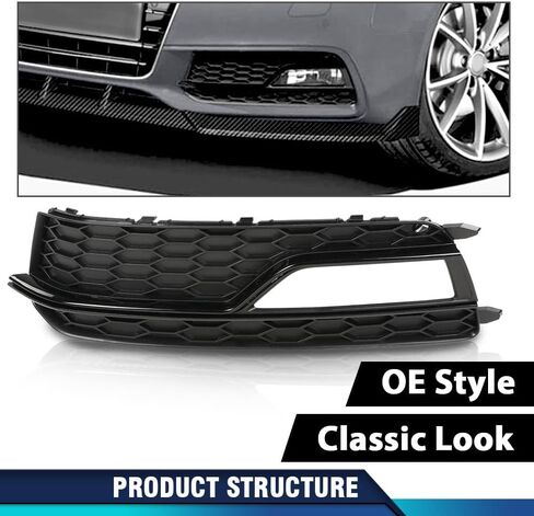 تغطية Pit66 Front Pumper Light Light Cover Trim متوافقة مع Audi A5 S-Line S5 2013-2016/فقط مناسبة لنماذج S5 S5 ، غير ملائمة للإصدار الأساسي A5 8T0807681K ، 8T0807682K Black in Saudi Arabia