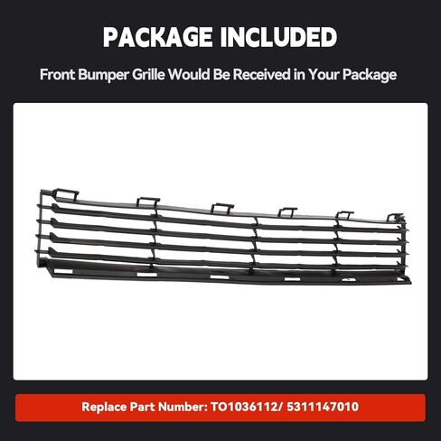 Front Bumper Lower Grille Black Compatible with 2004-2009 Toyota Prius, Repalceent for TO1036112 5311147010 in Kuwait