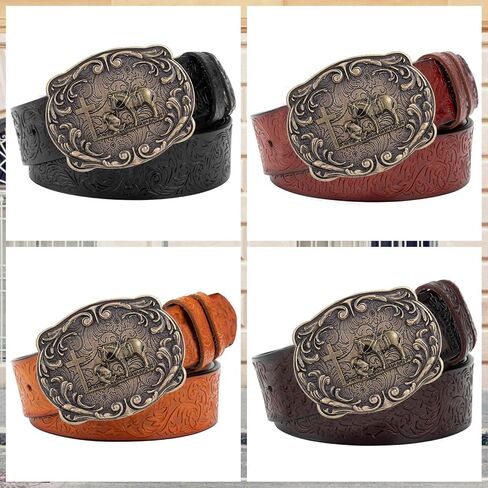 Western Belt Buckle for Men Vintage Cowboy Rodeo Texas Longhorn bull Belt Buckles in Kuwait