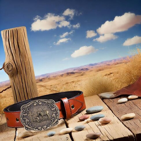 Western Belt Buckle for Men Vintage Cowboy Rodeo Texas Longhorn bull Belt Buckles in Kuwait