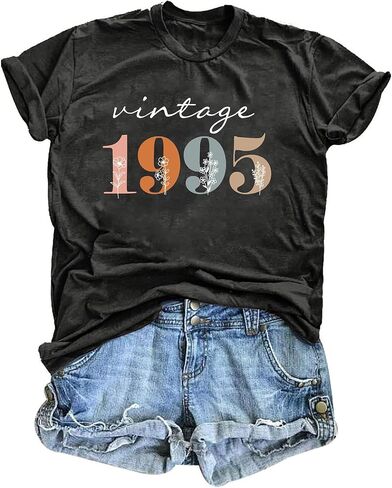 قمصان عيد ميلاد الثلاثين للنساء خمر 1995 Tshirt عيد ميلاد تي شيرت 30 سنة هدايا عيد ميلاد الطرف ثلاثين قمم in Kuwait