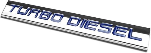 Auto Dynasty Chrome Finish Metal Emblem Turbo Diesel Badge, (Red Letter) in Saudi Arabia