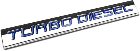 Auto Dynasty Chrome Finish Metal Emblem Turbo Diesel Badge, (Red Letter) in Saudi Arabia