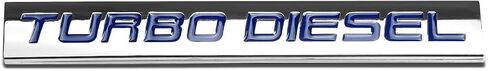 Auto Dynasty Chrome Finish Metal Emblem Turbo Diesel Badge, (Red Letter) in Saudi Arabia