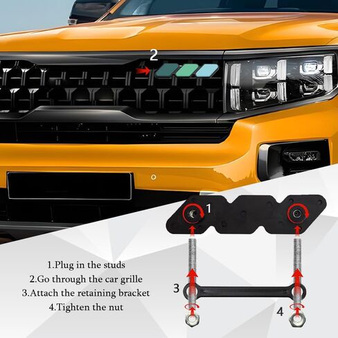 TRD Grille Decor Badge, 3-Color Upgrade Emblem, Grille Insert Trims, Car Decoration Accessories Tri-Color Grille Badge Emblem Fit for Tacoma 4Runner Tundra Sequoia Rav4 Highlander (Green/Blue) in Saudi Arabia